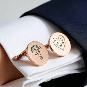Custom Children’s Artwork Engraved Cufflinks - Metis Grace