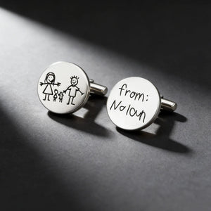 Custom Children’s Artwork Engraved Cufflinks - Metis Grace