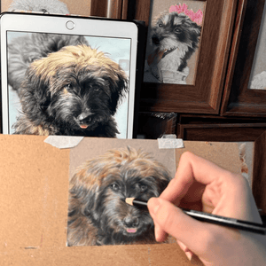 Custom Colored Pencil Portrait– Square - Metis Grace