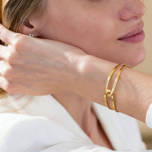 Custom Engraved Open Bangle in S925 Sterling Silver - Metis Grace