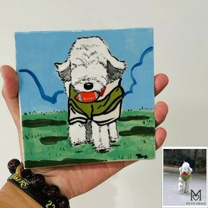Custom Hand - Painted Ceramic Portrait - Metis Grace