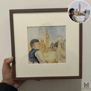 Custom Hand - Painted Ceramic Portrait - Metis Grace