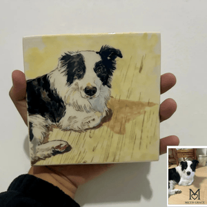 Custom Hand - Painted Ceramic Portrait - Metis Grace