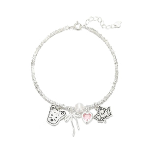 Custom Multi Pet Bracelet – Heart & Bow Sterling Silver - Metis Grace