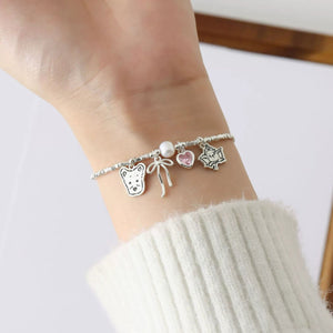 Custom Multi Pet Bracelet – Heart & Bow Sterling Silver - Metis Grace