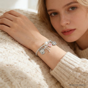 Custom Multi Pet Bracelet – Heart & Bow Sterling Silver - Metis Grace
