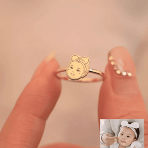 Custom Parent & Child Photo DIY Ring – 925 Sterling Silver - Metis Grace