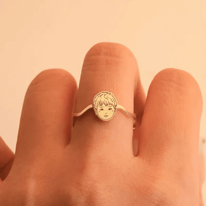 Custom Parent & Child Photo DIY Ring – 925 Sterling Silver - Metis Grace