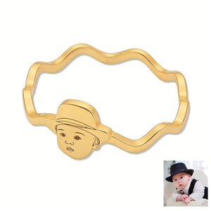 Custom Parent & Child Photo DIY Ring – 925 Sterling Silver - Metis Grace