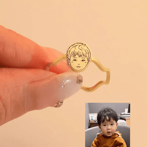 Custom Parent & Child Photo DIY Ring – 925 Sterling Silver - Metis Grace