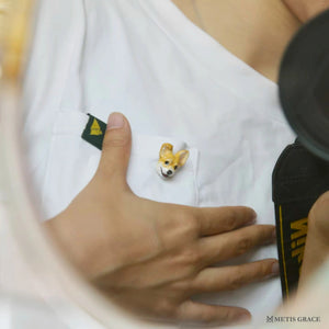 Custom Pet Brooch & Cufflinks – Handmade Clay Keepsake - Metis Grace