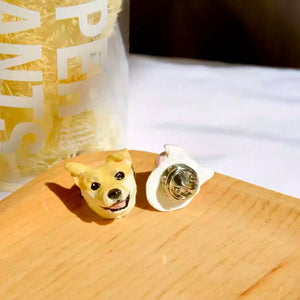 Custom Pet Brooch & Cufflinks – Handmade Clay Keepsake - Metis Grace
