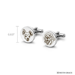 Custom Pet Photo Cufflinks - Metis Grace