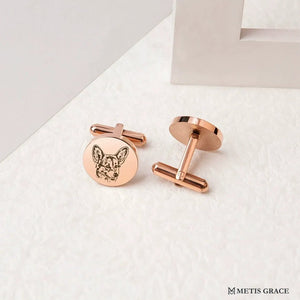 Custom Pet Photo Cufflinks - Metis Grace