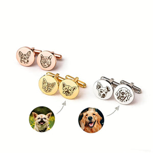 Custom Pet Photo Cufflinks - Metis Grace