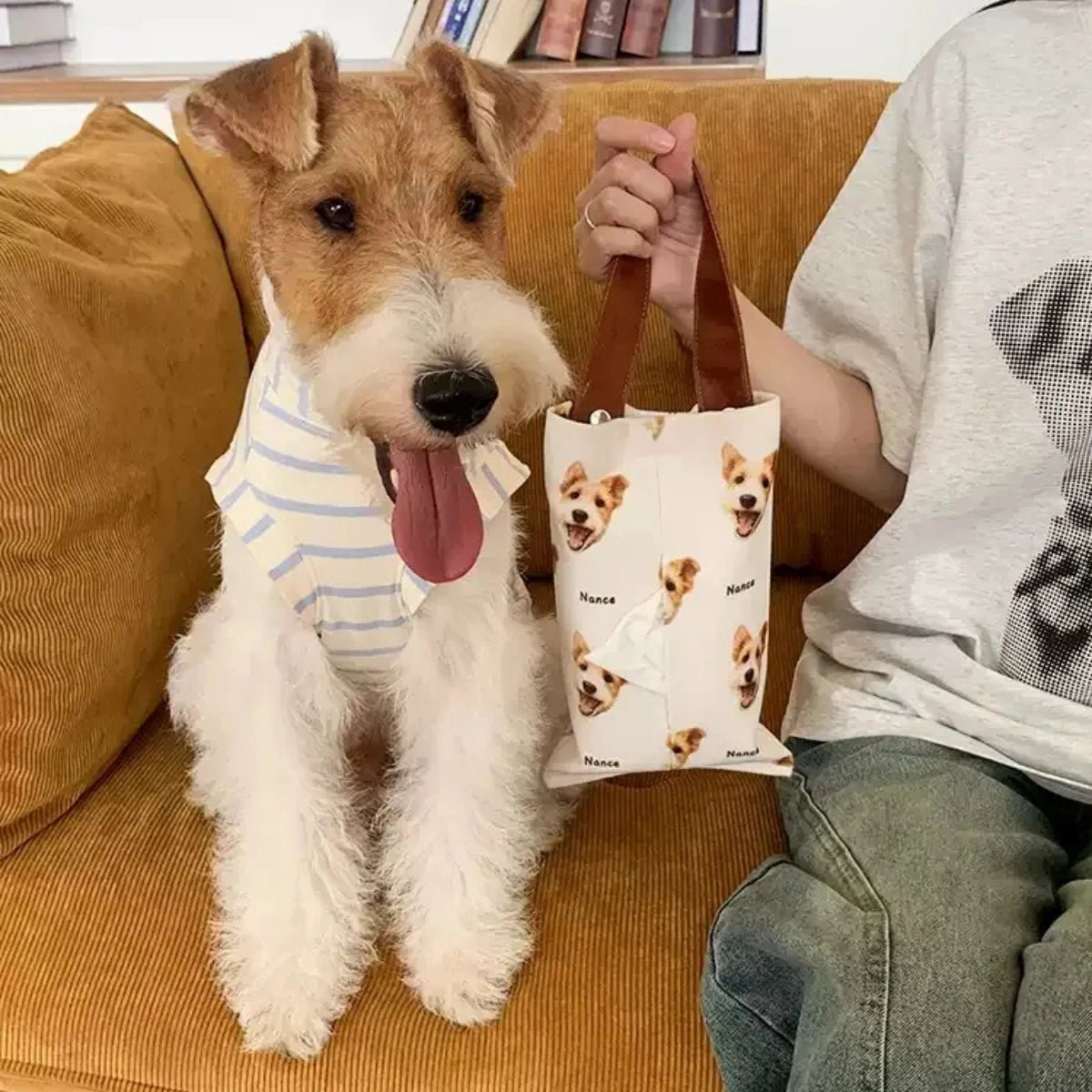Custom Pet Photo Hanging Tissue Box Cover - Metis Grace