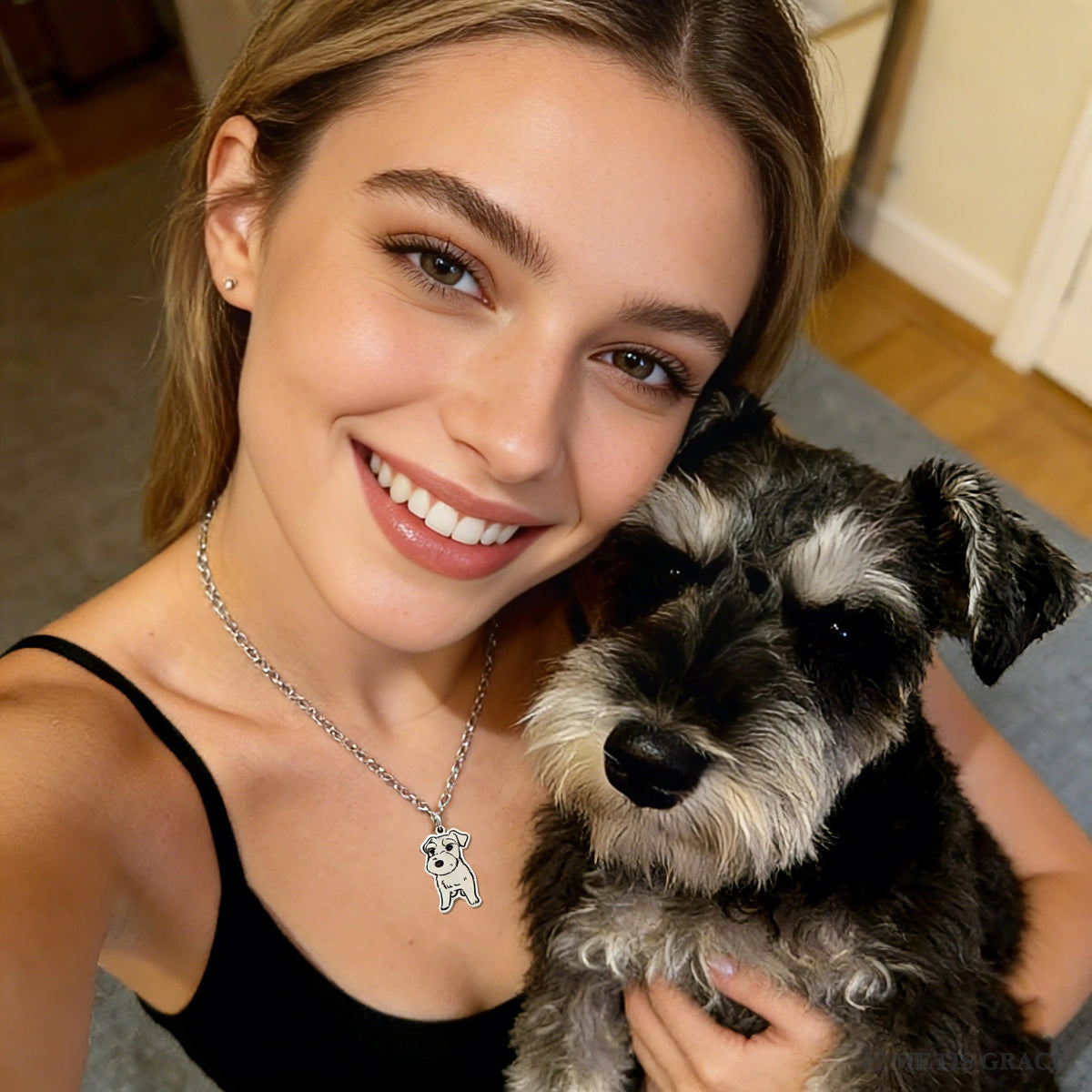 Custom Pet Photo Necklace in S925 Sterling Silver - Metis Grace