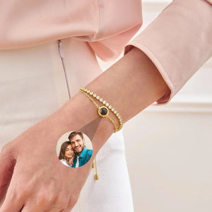 Custom Photo Projection Bracelet in S925 Sterling Silver - Metis Grace