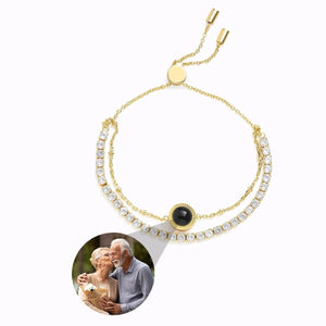Custom Photo Projection Bracelet in S925 Sterling Silver - Metis Grace