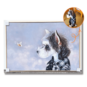Hand - Painted Custom Oil Portrait – Horizontal Canvas - Metis Grace