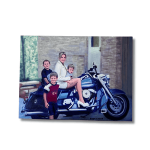 Hand - Painted Custom Oil Portrait – Horizontal Canvas - Metis Grace