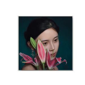 Hand - Painted Custom Oil Portrait – Square Canvas - Metis Grace