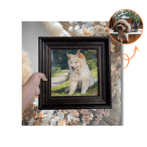 Hand - Painted Custom Oil Portrait – Square Canvas - Metis Grace