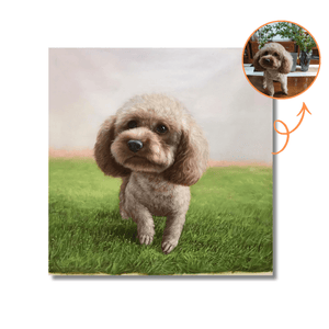 Hand - Painted Custom Oil Portrait – Square Canvas - Metis Grace