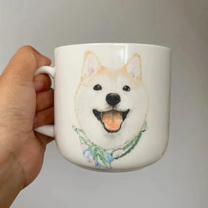 Hand - Painted Custom Pet Portrait Ceramic Mug - Metis Grace