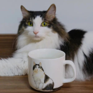 Hand - Painted Custom Pet Portrait Ceramic Mug - Metis Grace