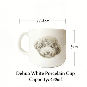 Hand - Painted Custom Pet Portrait Ceramic Mug - Metis Grace
