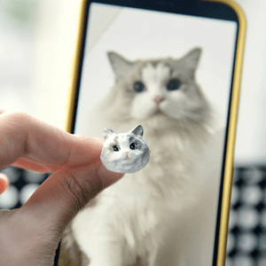 Handmade Clay Pet Portrait Ring - Metis Grace