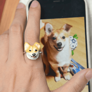 Handmade Clay Pet Portrait Ring - Metis Grace