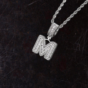 Hip Hop Iced Letter Pendant - S925 Sterling Silver - Metis Grace