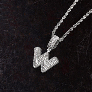 Hip Hop Iced Letter Pendant - S925 Sterling Silver - Metis Grace