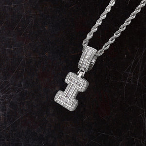 Hip Hop Iced Letter Pendant - S925 Sterling Silver - Metis Grace