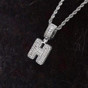 Hip Hop Iced Letter Pendant - S925 Sterling Silver - Metis Grace