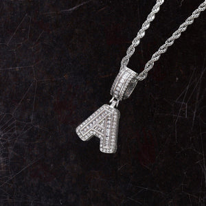Hip Hop Iced Letter Pendant - S925 Sterling Silver - Metis Grace
