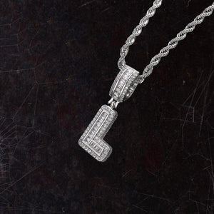 Hip Hop Iced Letter Pendant - S925 Sterling Silver - Metis Grace