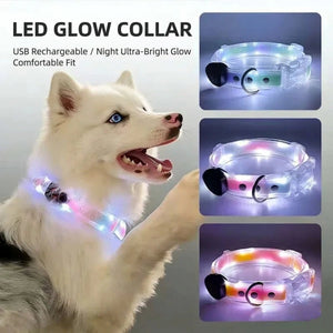 LED Collar and Leash Set (includes USB) (3pc set) - Metis Grace