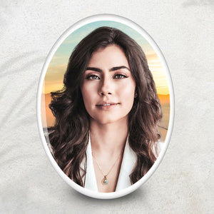 Personalized Commemorative Oval Ceramic Photo - Metis Grace