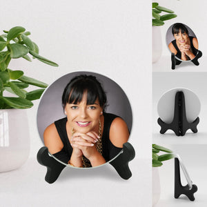 Personalized Commemorative Round Ceramic Photo - Metis Grace