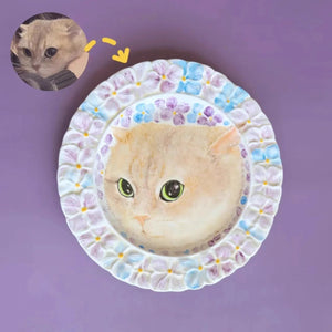 Personalized Hand - Painted Ceramic Plate - Metis Grace