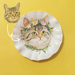 Personalized Hand - Painted Ceramic Plate - Metis Grace