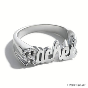 S925 3D Personalized Name Ring - Metis Grace