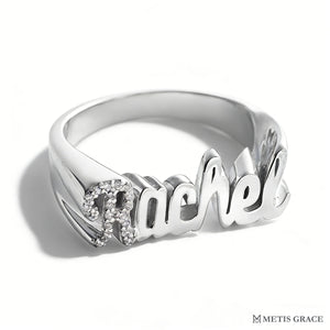 S925 3D Personalized Name Ring - Metis Grace