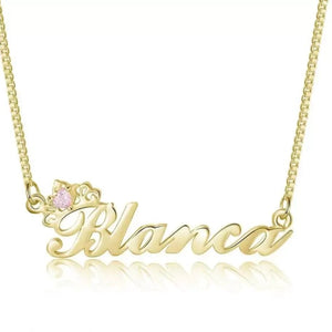 S925 Personalized Initial Necklace with Birthstone - Metis Grace