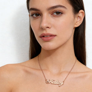 S925 Personalized Name Pendant Necklace with Zircon - Metis Grace