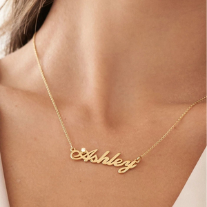 S925 Personalized Name Pendant Necklace with Zircon - Metis Grace