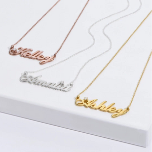 S925 Personalized Name Pendant Necklace with Zircon - Metis Grace